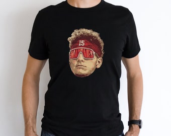 Patrick Mahomes Shades #15 Shirt Kansas City Football Tee Minimalist Unisex Shirt American Football Fan Gift Game Day Apparel