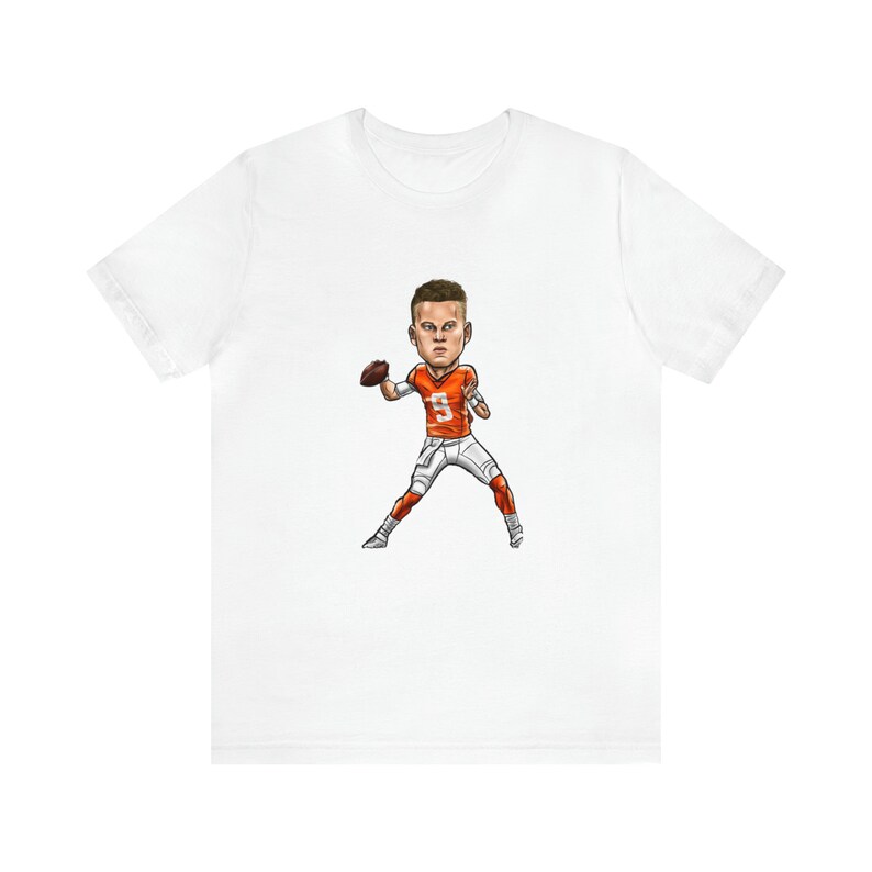 Joe Burrows T-shirt Modern Minimal Tee Cincinnati Football Shirt American Football Gameday and Tailgate Sports Apparel Cincy Fan Gift image 9