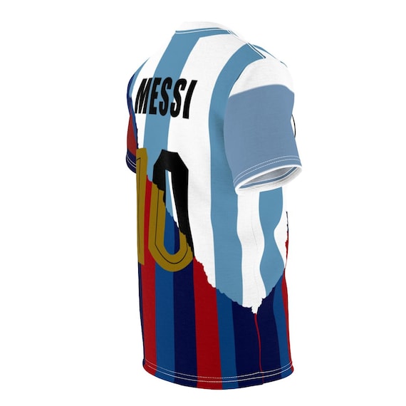 Custom Messi Barcelona X Argentina Soccer Jersey Adult Kids Unisex