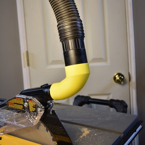 Dewalt 10" Table Saw Blade Guard Dust Port Adapter, 90-Degree Angled