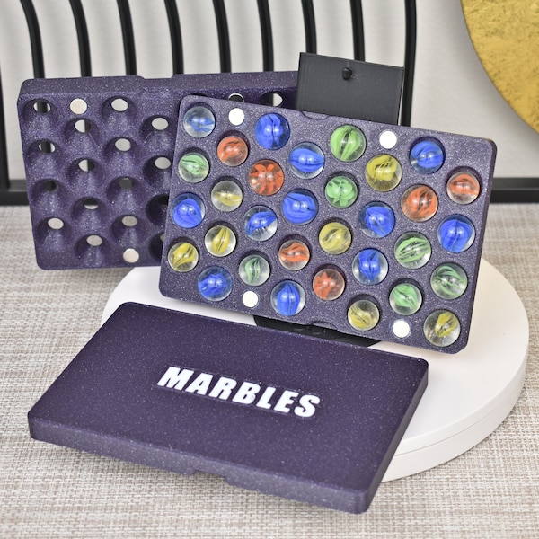 16mm Marbles Organizer, Flexible Capacity, Magnetic Case, Vibrant Colors, 3D Printed