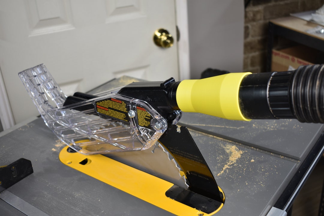Dewalt 10 Table Saw Blade Guard Dust Port Adapter Cleaner Workspace