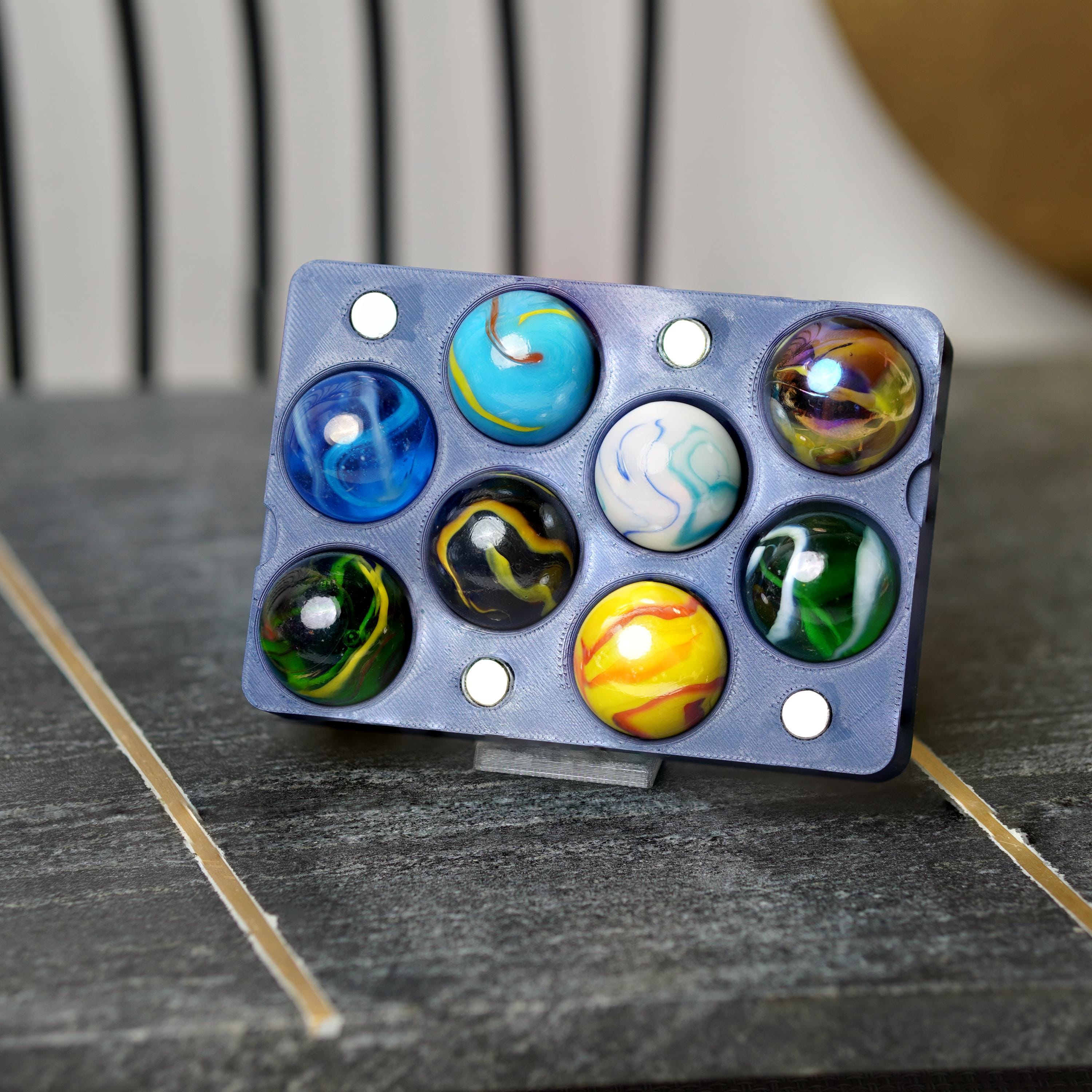 25mm Marbles Organizer, Shooter Marbles, Adjustable Capacity