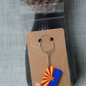 Arizona Flag Keychain 3D Printed Fast Shipping Simple Design Minimalist ...
