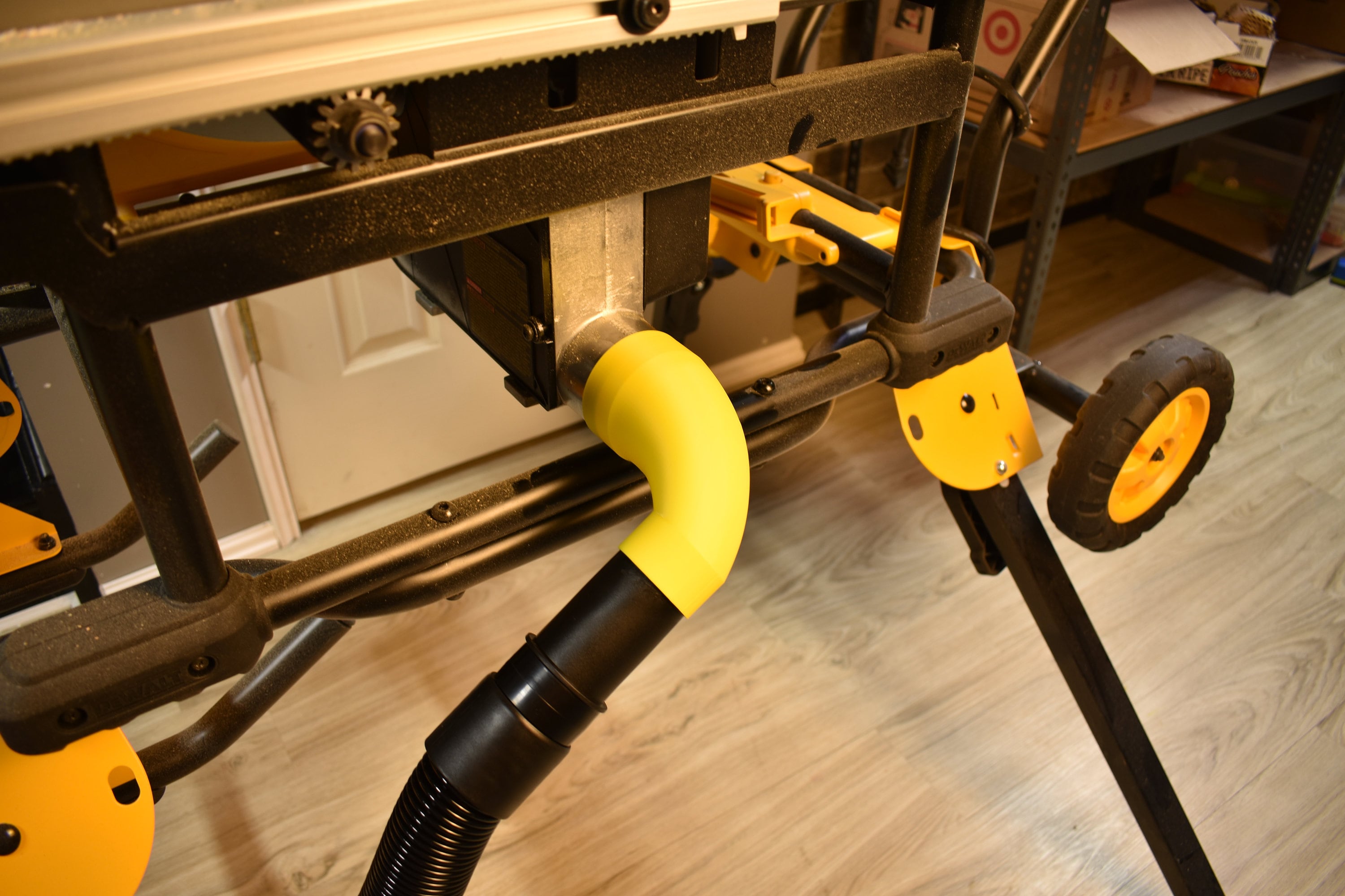 Dewalt 10 Table Saw Dust Port Adapter 90degree Angle 2.5 Dust Port OD