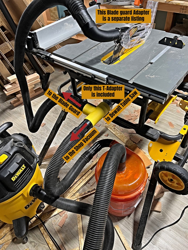 Dewalt Table Saw Dust Ports Tadapter Ultimate Dust Collection Fits