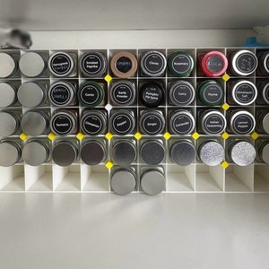 Customizable Cabinet Spice Organizer | Kitchen Space Organization | 3D-Printed