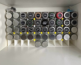 Customizable Cabinet Spice Organizer | Kitchen Space Organization | 3D-Printed