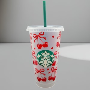 Vintage Hearts Starbucks Cold Cup