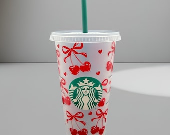 Vintage Hearts Starbucks Cold Cup
