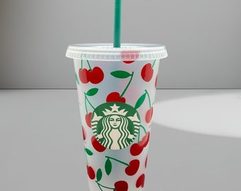 Cherries Starbucks Cold Cup - Etsy
