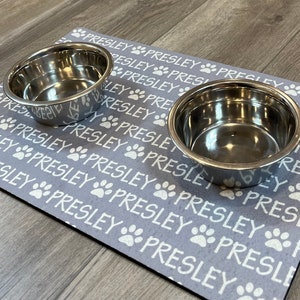 Personalized Pet Bowl Mats, Dog Mat, Cat Mat, Pet Gift, Pet Placemat, Water Bowl Mat, Food Bowl Rug, Dog Rug, Cat Rug.