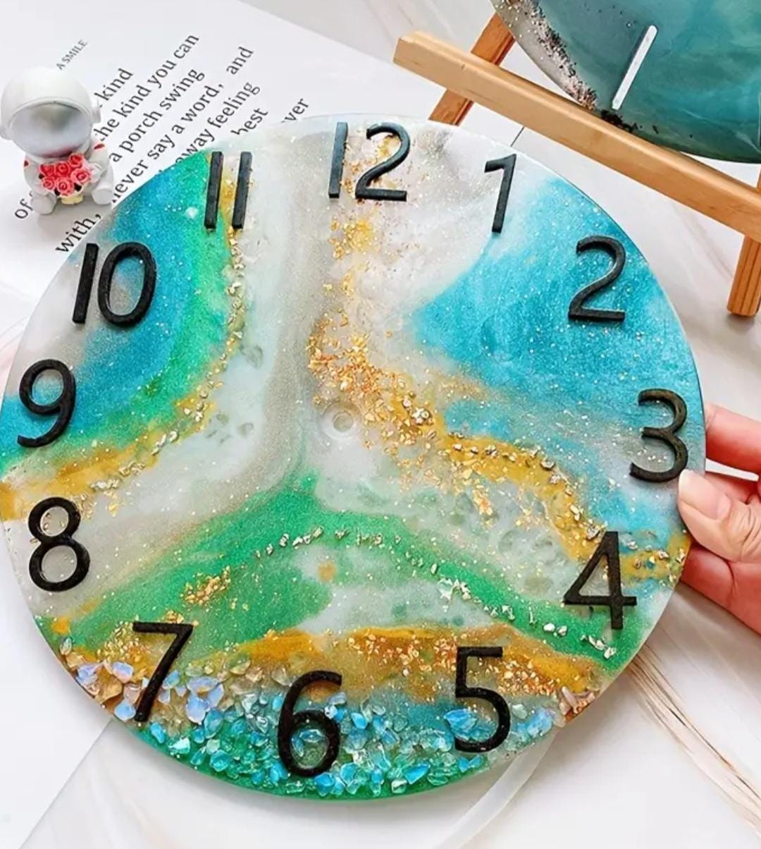 Handcrafted Resin Wall Clock - Etsy
