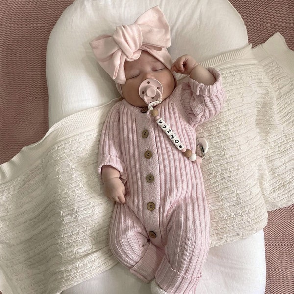 Baby Girl Ribbed Romper, Newborn Outfit/Baby Gift - Cotton Candy. Baby Going Home Outfit, Photoshoot and Valentine’s Day Gift Romper.