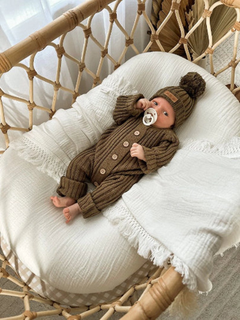 Baby Girl/boy Ribbed Romper Gender Neutral Newborn Outfit Etsy