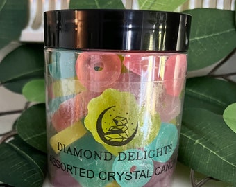 Crystal Candy Gem Treasure Jar, Small & Large Jar Handmade Kohakutou Edible Gem Jewelry Vegan candy jelly gemstone asmr TikTok candy galaxy