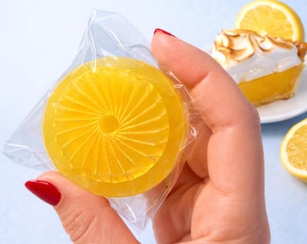 Lemon Meringue Pie Gem stuffed with Lemon Filling– Gourmet Crystal Candy | Diamond Delights