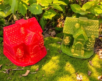 Enchanted Crystal Candy House –  Centerpiece Candy– Handcrafted Kohakutou Gem with Edible Gold