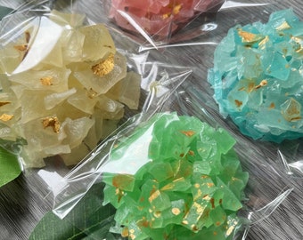 Edible Crystal Clusters, Kohakutou, Crystal Candy, Edible Gem, Edible Jewelry, ASMR Candy, Handmade, Vegan, gluten free, Viral TikTok candy