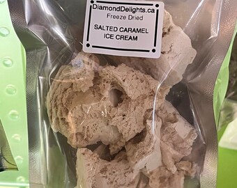 Freeze Dried Salted Caramel Ice Cream Candy. Dry Freeze Crunchy Gummy candy treats