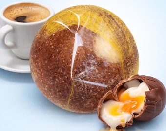 Italian Cafe Crema Crystal Candy Gem with Cadbury Cream Egg | Filled Kohakutou