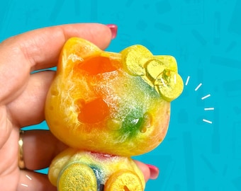 Gushers Stuffed Hello Kitty Crystal Candy: Vegan Edible Gem