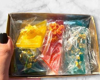 Crystal Candy Galaxy Gems: Assorted Flavors, Vegan Kohakutou (4oz)