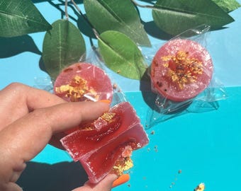 Watermelon Chamoy Crystal Candy – Spicy Sweet Handmade Mexican-Inspired Treat – Vegan Kohakutou