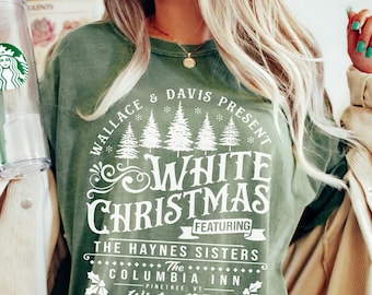 Comfort Colors® White Christmas Movie Shirt, Christmas Holiday Shirt, White Christmas Movie 1954 Shirt, Wallace And Davis, xmas shirt