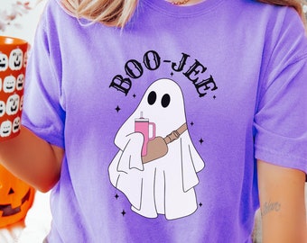 Comfort Colors® Cute Boo-Jee Ghost Tshirt, Boo-jee Ghost Girly Halloween Shirt, Girly Halloween Gift, Cute Women Halloween Gift