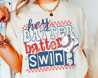 Comfort Colors® Baseball Shirt Coquette Game Day Outfit Baseball Gift Batter Batter Swing Baseball Shirts Baseball Mom Shirt Game Day Tee