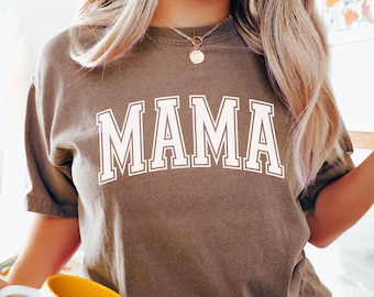 Comfort Colors® Retro Mama Shirt, Mother’s Day Gift from Daughter, Mama T-shirt for Birthday, Baby Shower, Christmas Gift for Mom