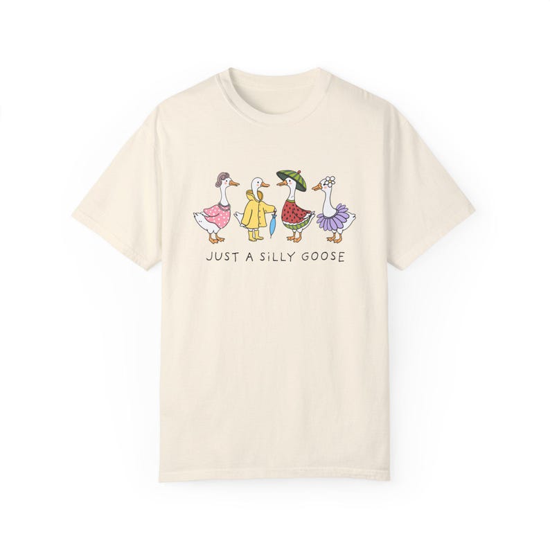 Comfort Colors® Just a Silly Goose Shirt | Funny Goose T-Shirt | Retro Animal Graphic Tee | Cute Farm Shirt | Whimsical Summer Tee image 10