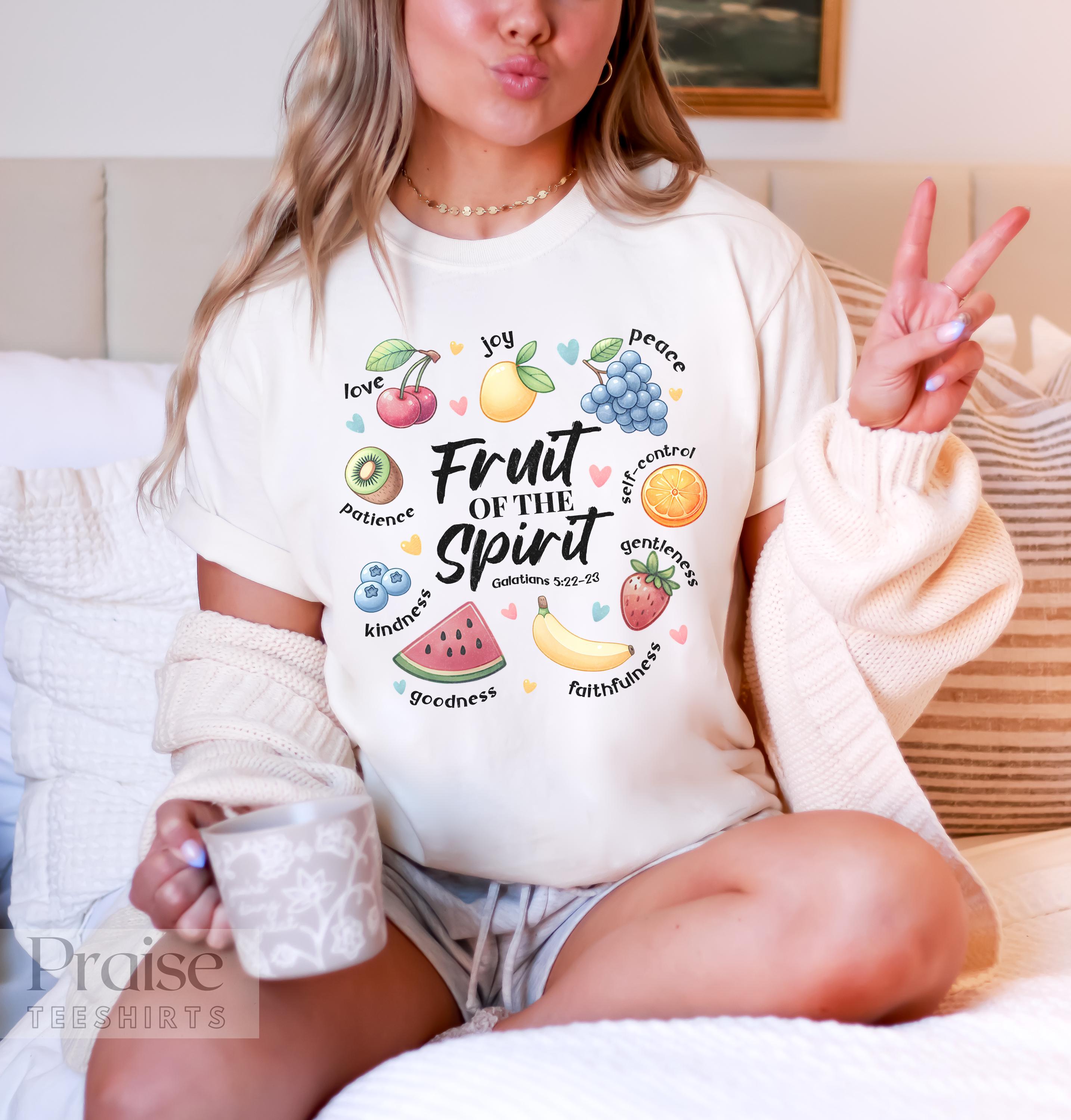 Comfort Colors® Fruit of the Spirit Tee Christian Shirt Bible Verse ...