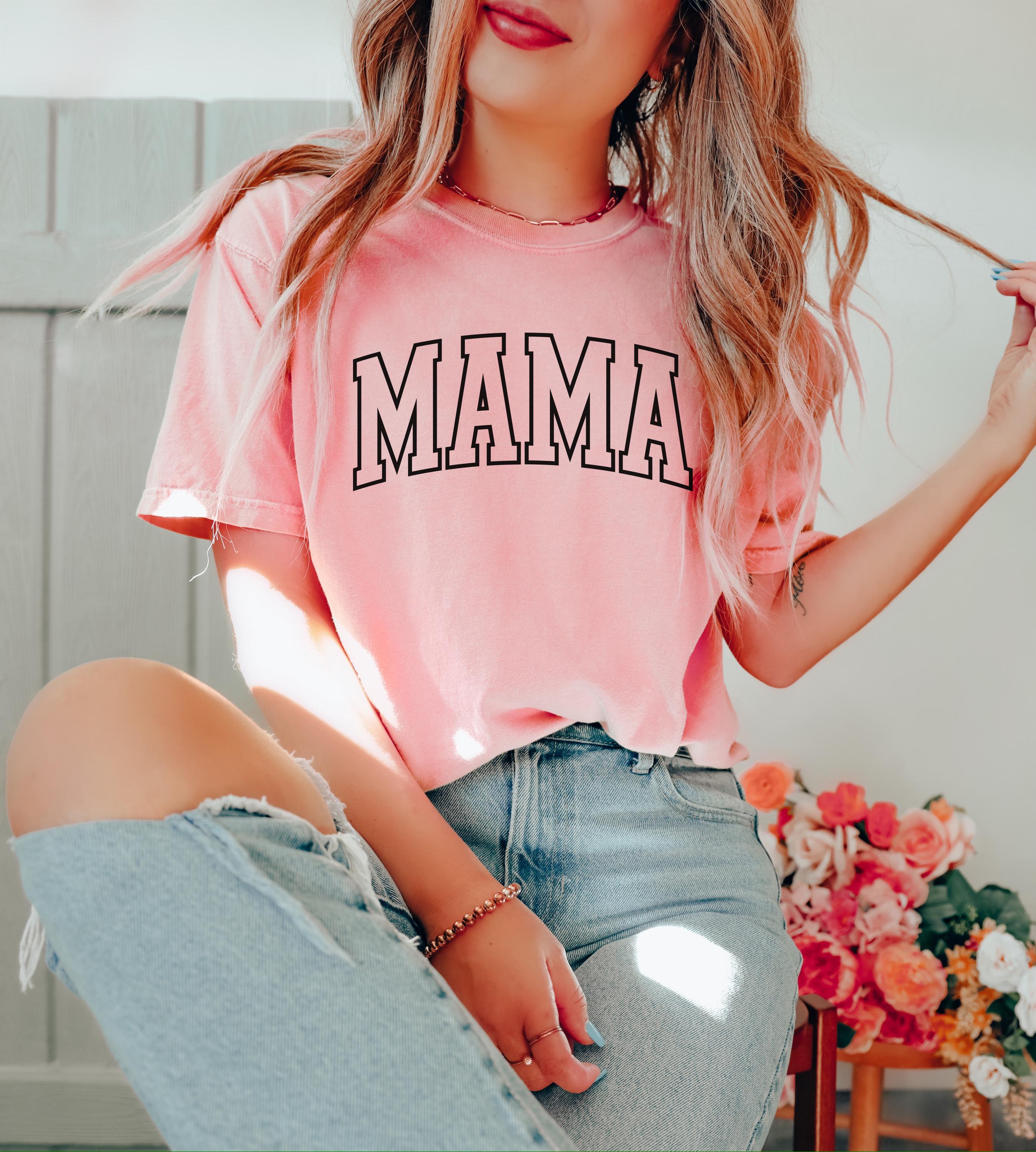 Comfort Colors® Retro Mama Shirt Mothers Day Gift From Daughter for Mom Mama Tshirt For Birthday For Her Baby Shower Christmas