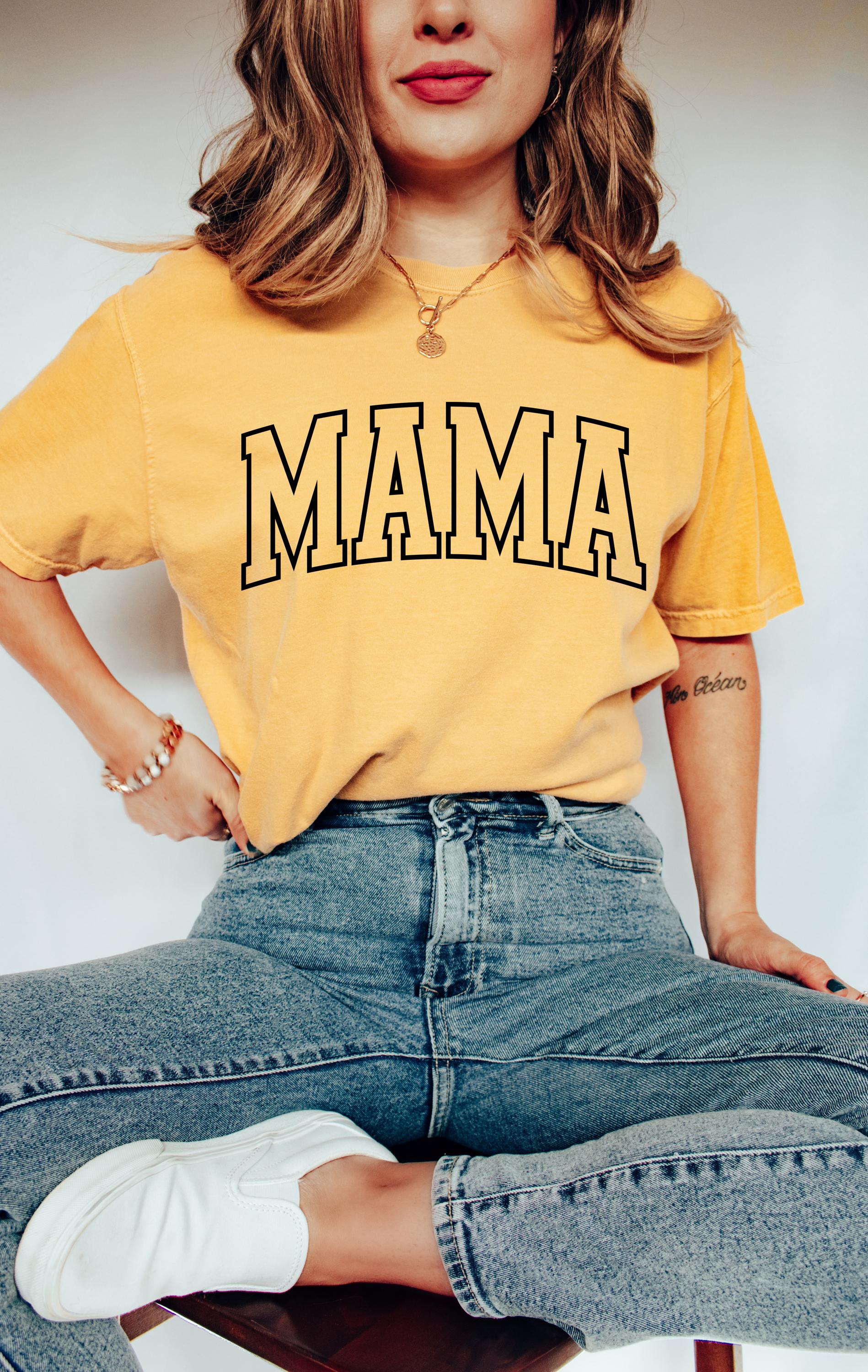 Comfort Colors® Retro Mama Shirt Mothers Day Gift From Daughter for Mom Mama Tshirt For Birthday For Her Baby Shower Christmas