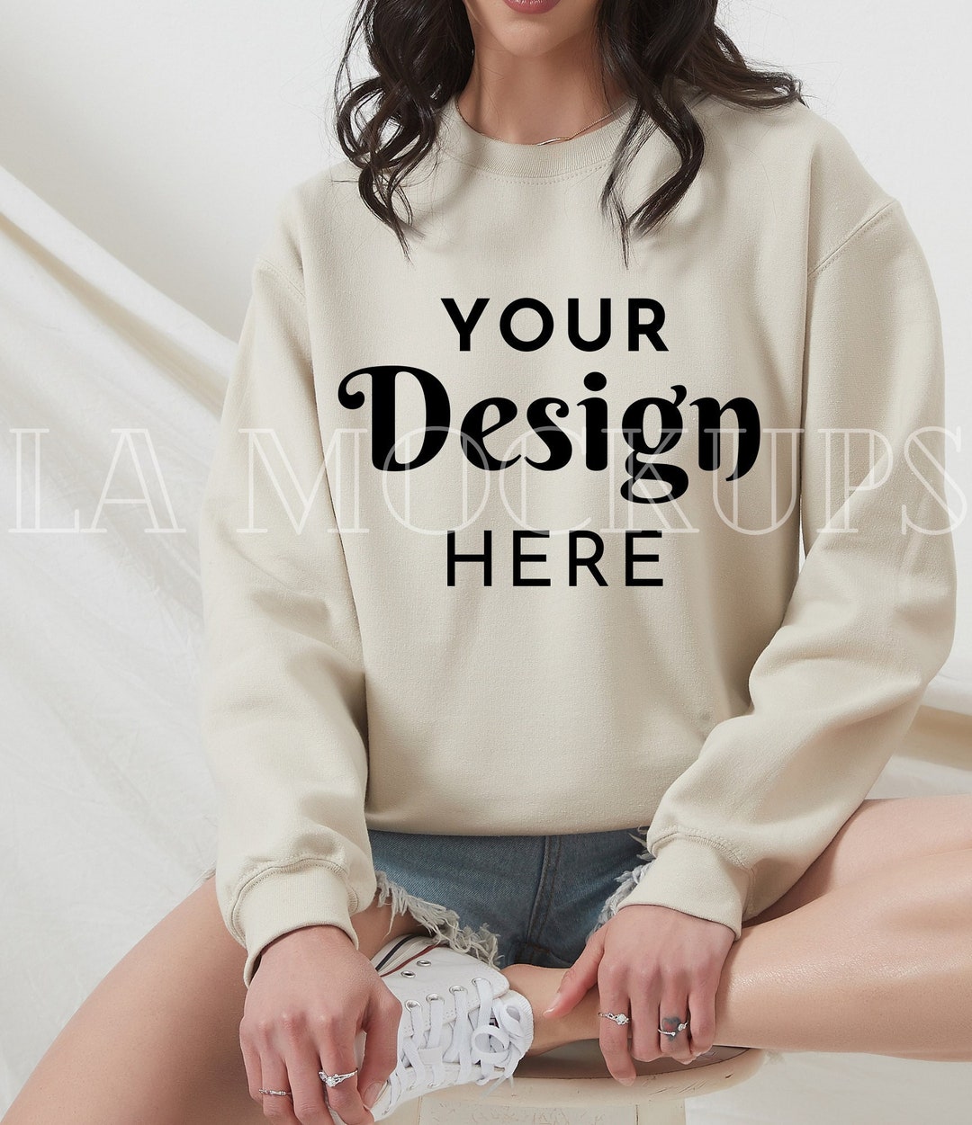 Gildan 18000 Mockup Gildan Sand Sweatshirt Mockup Sand - Etsy