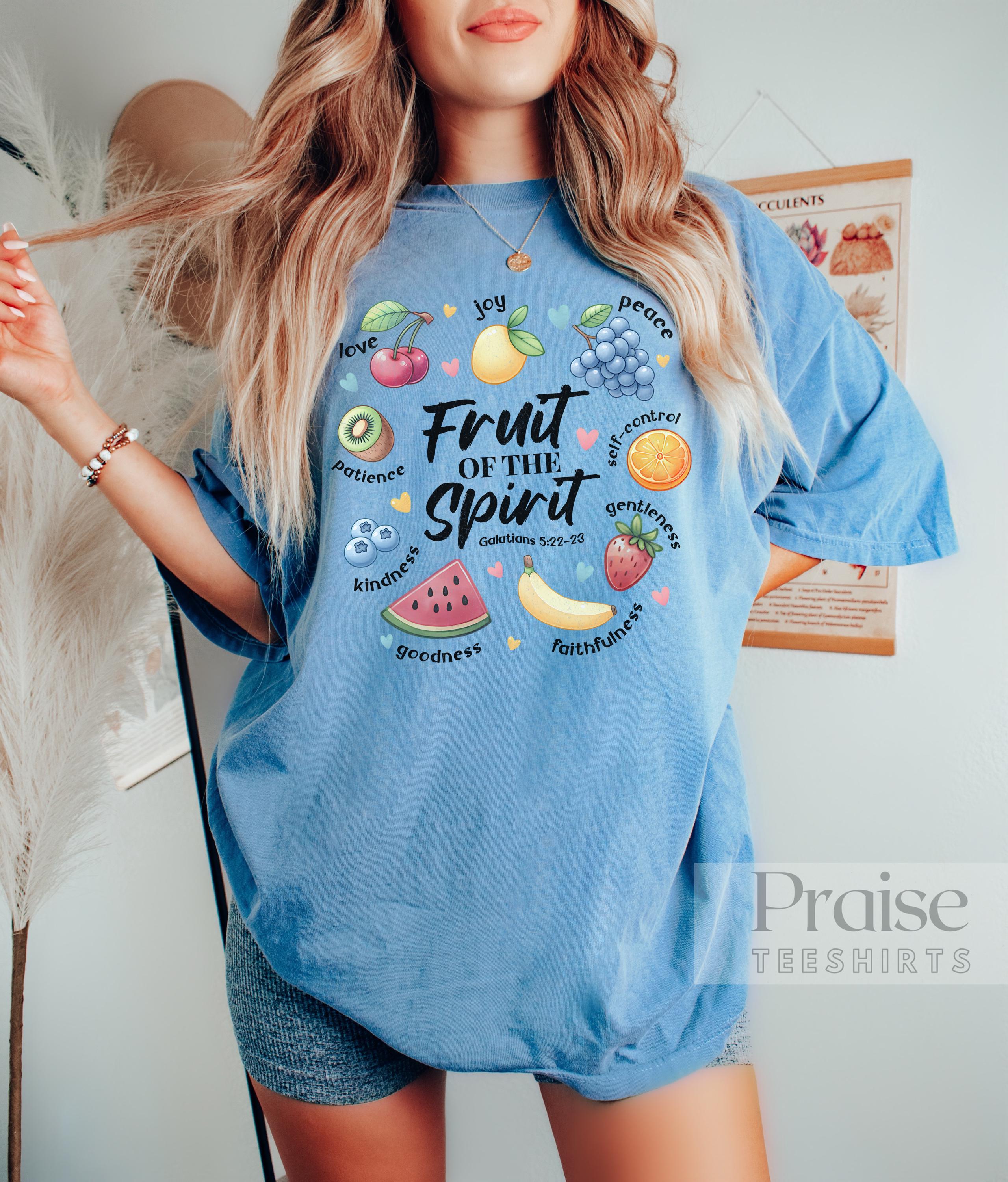 Comfort Colors® Fruit of the Spirit Tee Christian Shirt Bible Verse ...