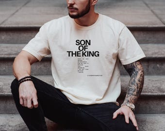 Chemise enfant de Dieu, chemise Fils du roi, chemise Love Like Jesus, Jesus is King Merch, chemise chrétienne, chemise foi, chemise verset de la Bible