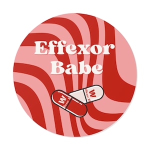 Effexor Babe Swirly Pill Sticker