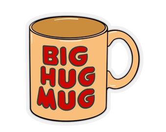 Vintage Big Hug Mug Sticker