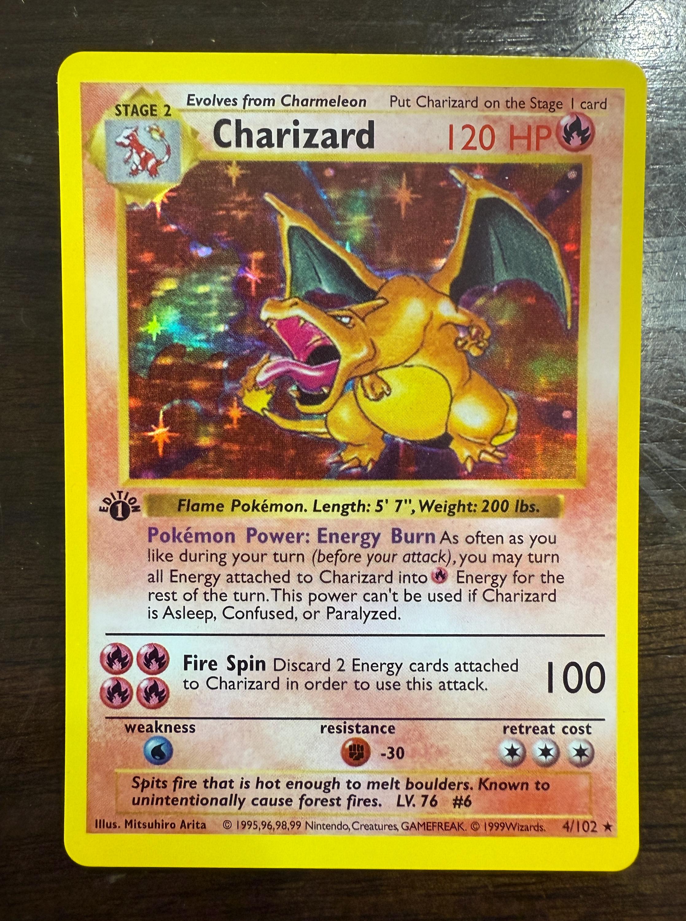 Charizard Real Card - Etsy