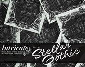 Gothic Invitation Set | Customizable, Unique Art for Weddings, Parties, and Events | Cosmic and Tattoo Style Design | Digital Download