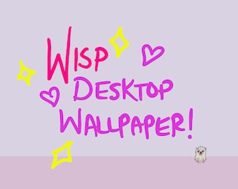 ¡Fondo de escritorio de Wisp Charity! ¡Dos dibujos de este bebé skrangly desagradable! ¡Descarga digital! ¡Todas las ganancias se destinan a Rags to Riches Animal Rescue!