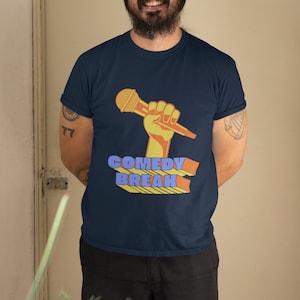 Camiseta Stand Up Comedy – Camiseta com microfone – Presente para comediante ou fã