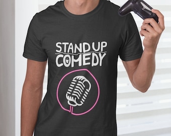 Stand Up Comedy Shirt - Mic Graphic T-Shirt - Geschenk für Comedian oder Fan