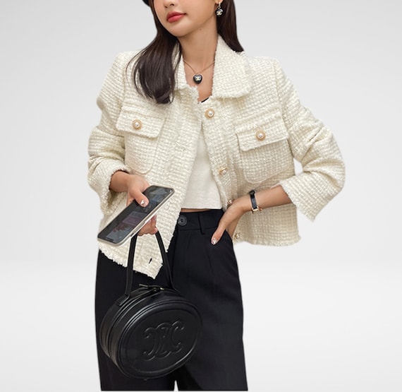 Short tweed jacket outlet womens