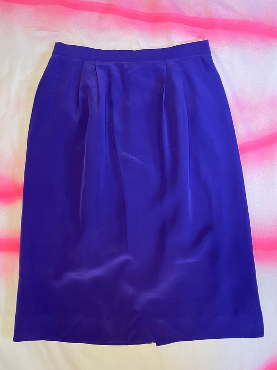 Vintage 100% Silk Skirt Purple 90's Y2K