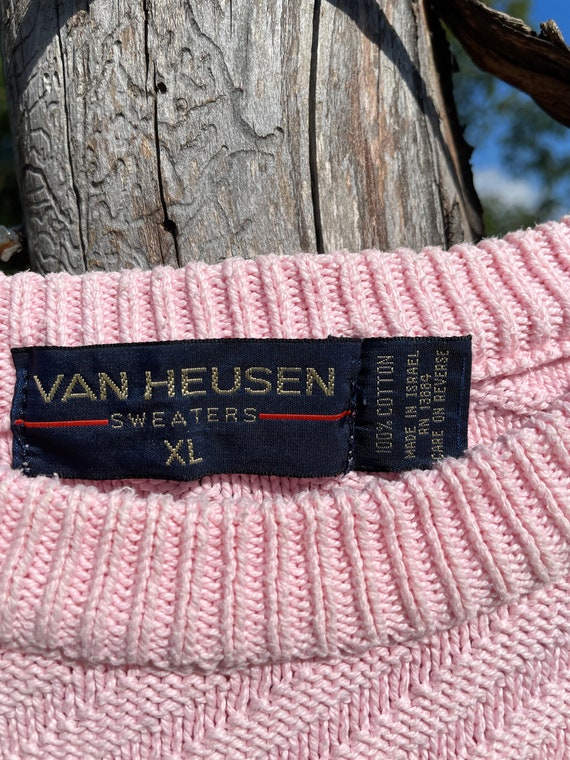 Vintage Sweater Pink 90's 2000 Textured Knit Past… - image 3