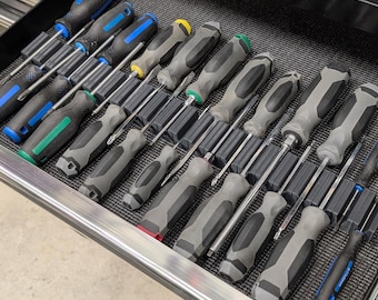 Screwdriver organizer holder for tool box - Magnetic modular set